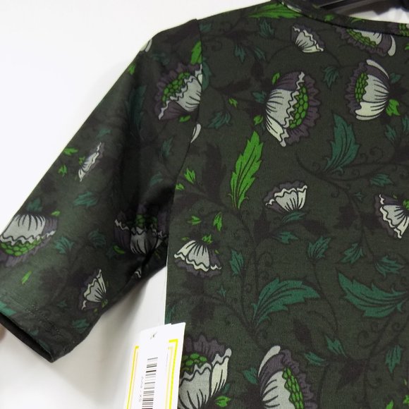 LuLaRoe Julia Flower and Leaf Dress Size XS NWT - Picture 8 of 8